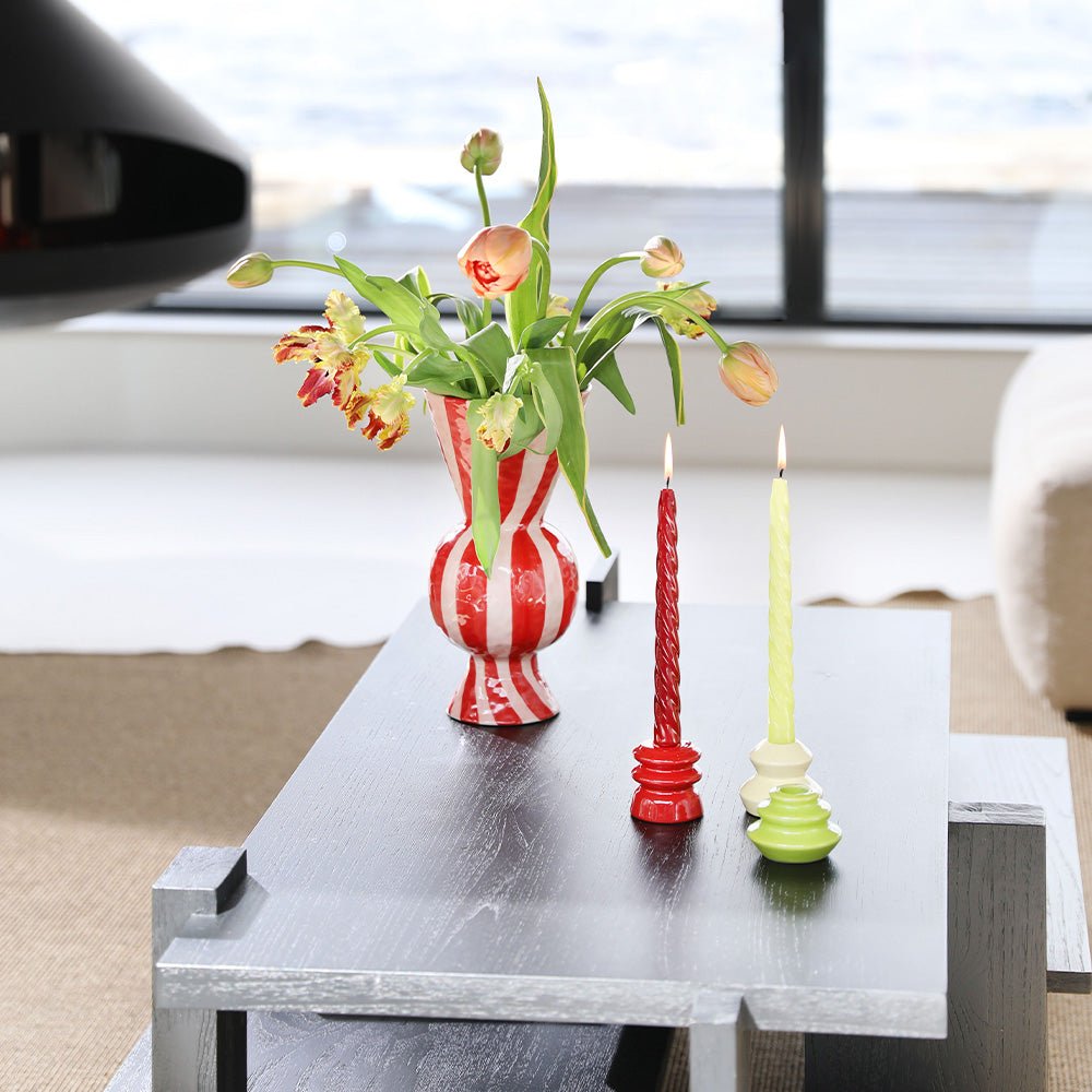 Florero Romboidal Amarillo