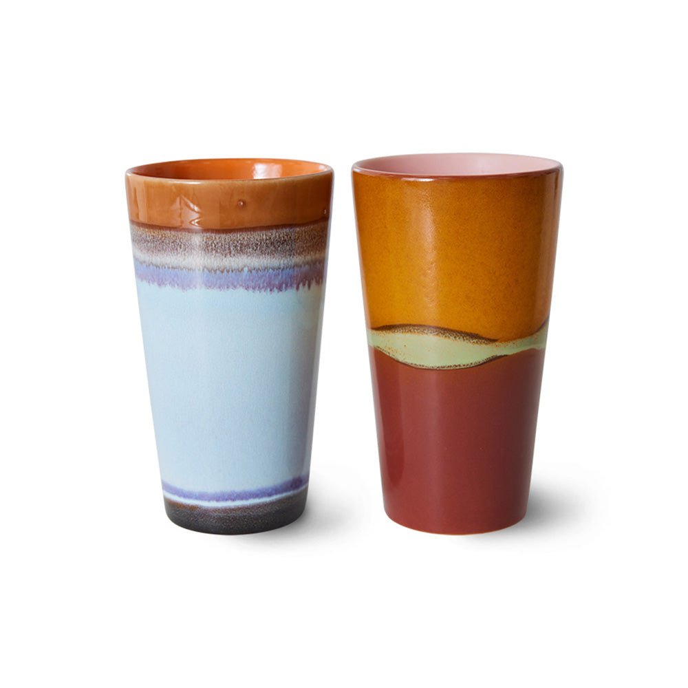 Tazas de café con leche de cerámica de los 70 Clash (juego de 2)