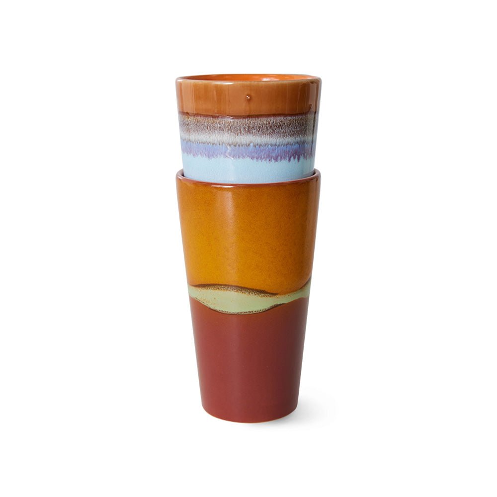 Tazas de café con leche de cerámica de los 70 Clash (juego de 2)