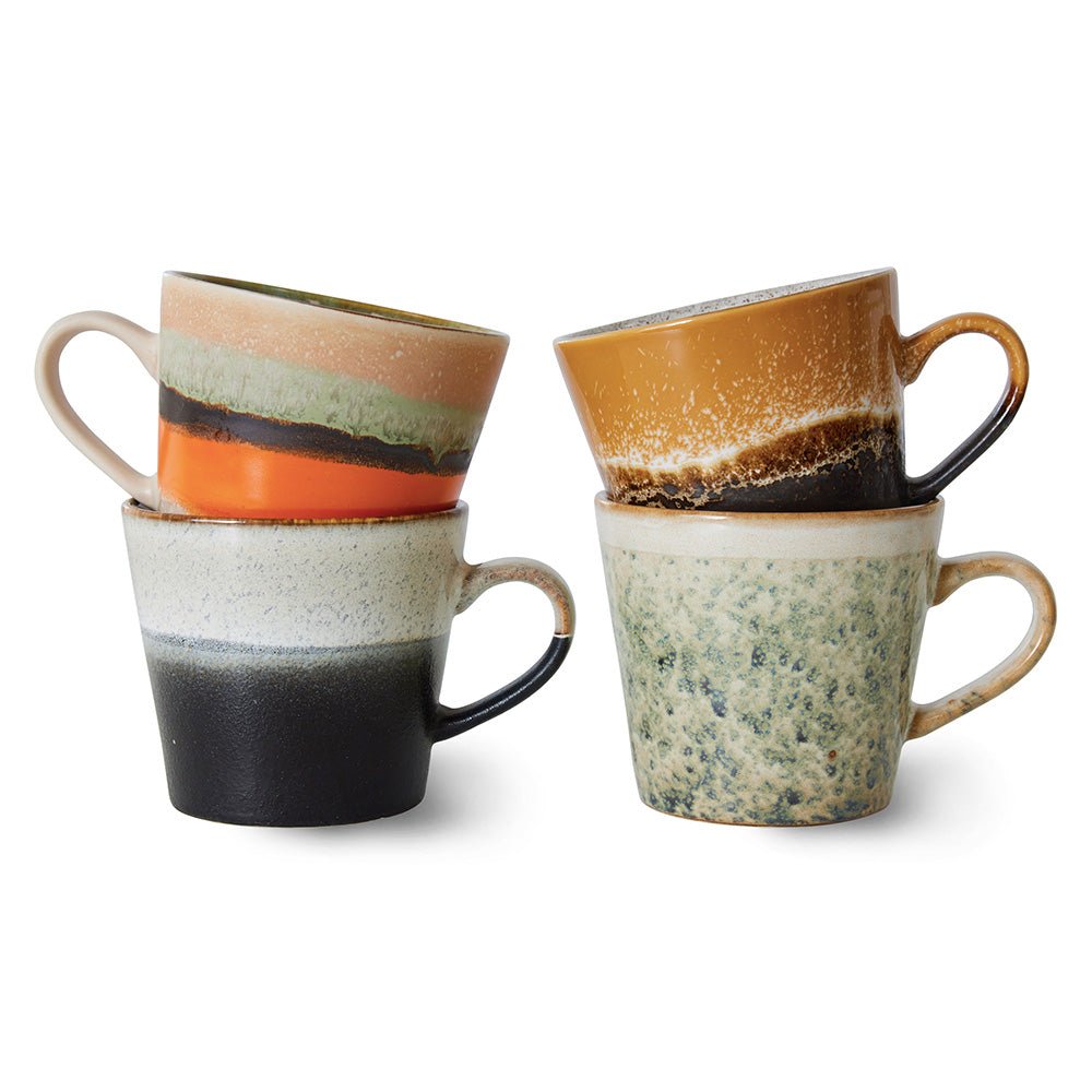 Tazas de Capuchino Cerámica años 70 Verve (juego de 4)