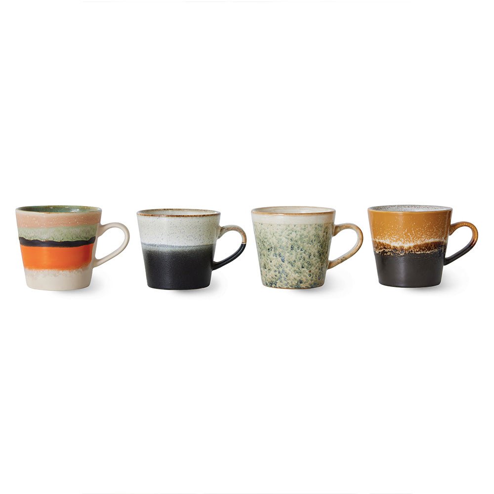 Tazas de Capuchino Cerámica años 70 Verve (juego de 4)
