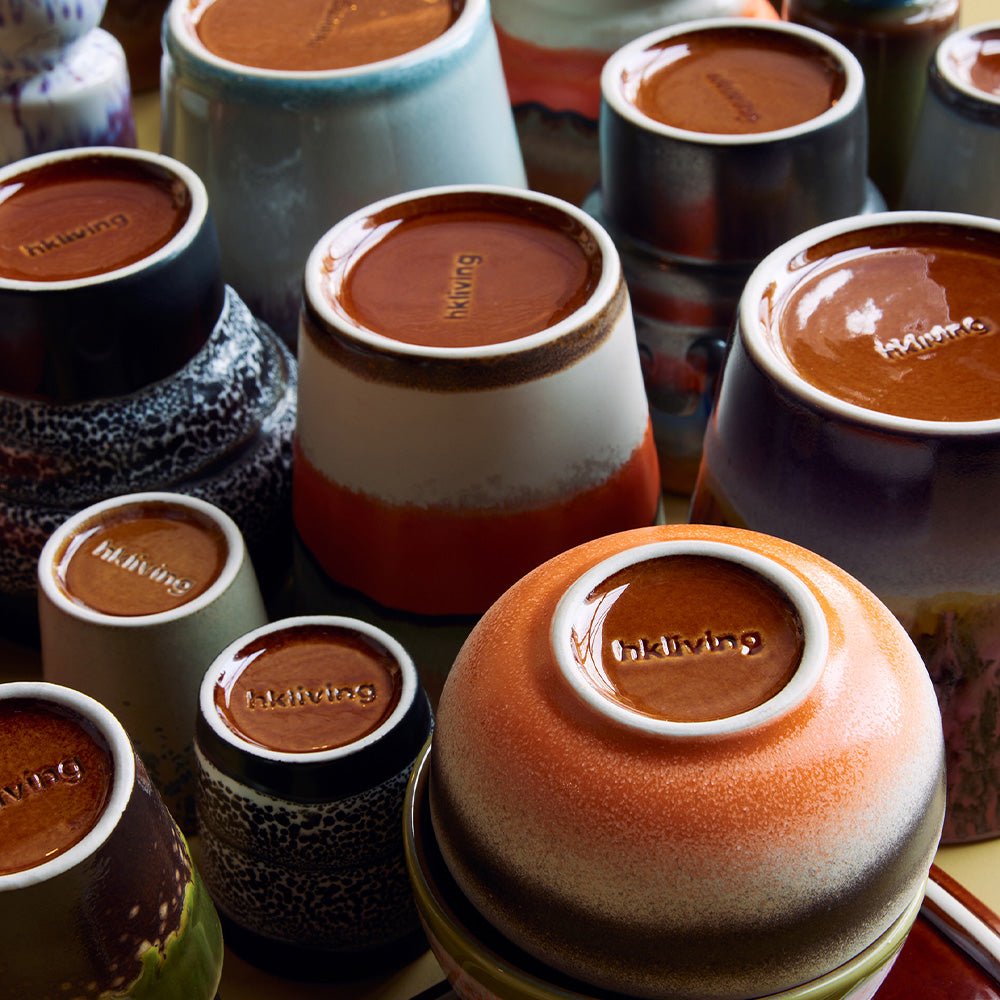 Tazas de ristretto de cerámica de los 70 Solar (juego de 4)