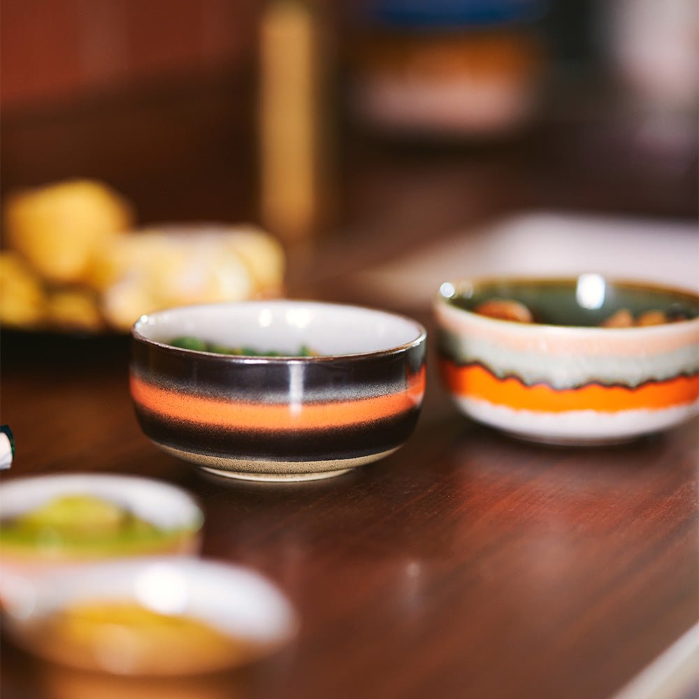 Cuencos de postre de cerámica de los 70 para hummus (juego de 4)