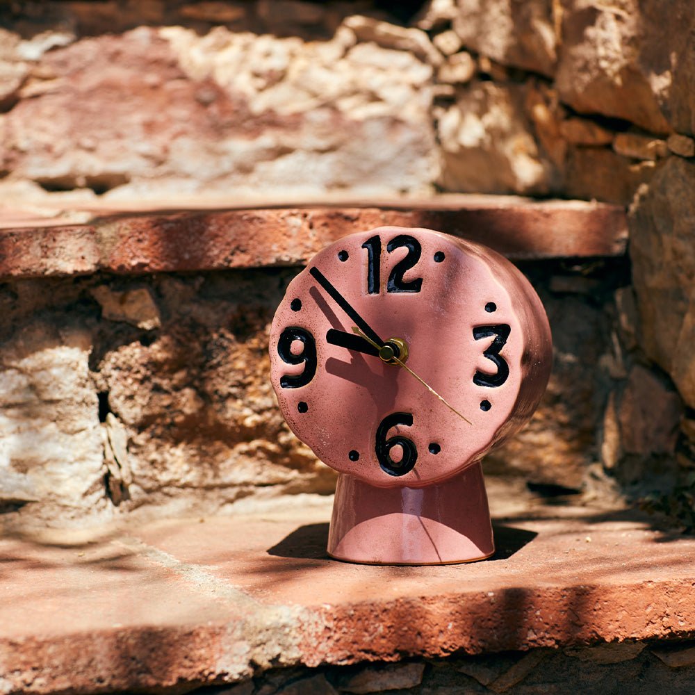 Reloj de Cerámica Retro Rosa