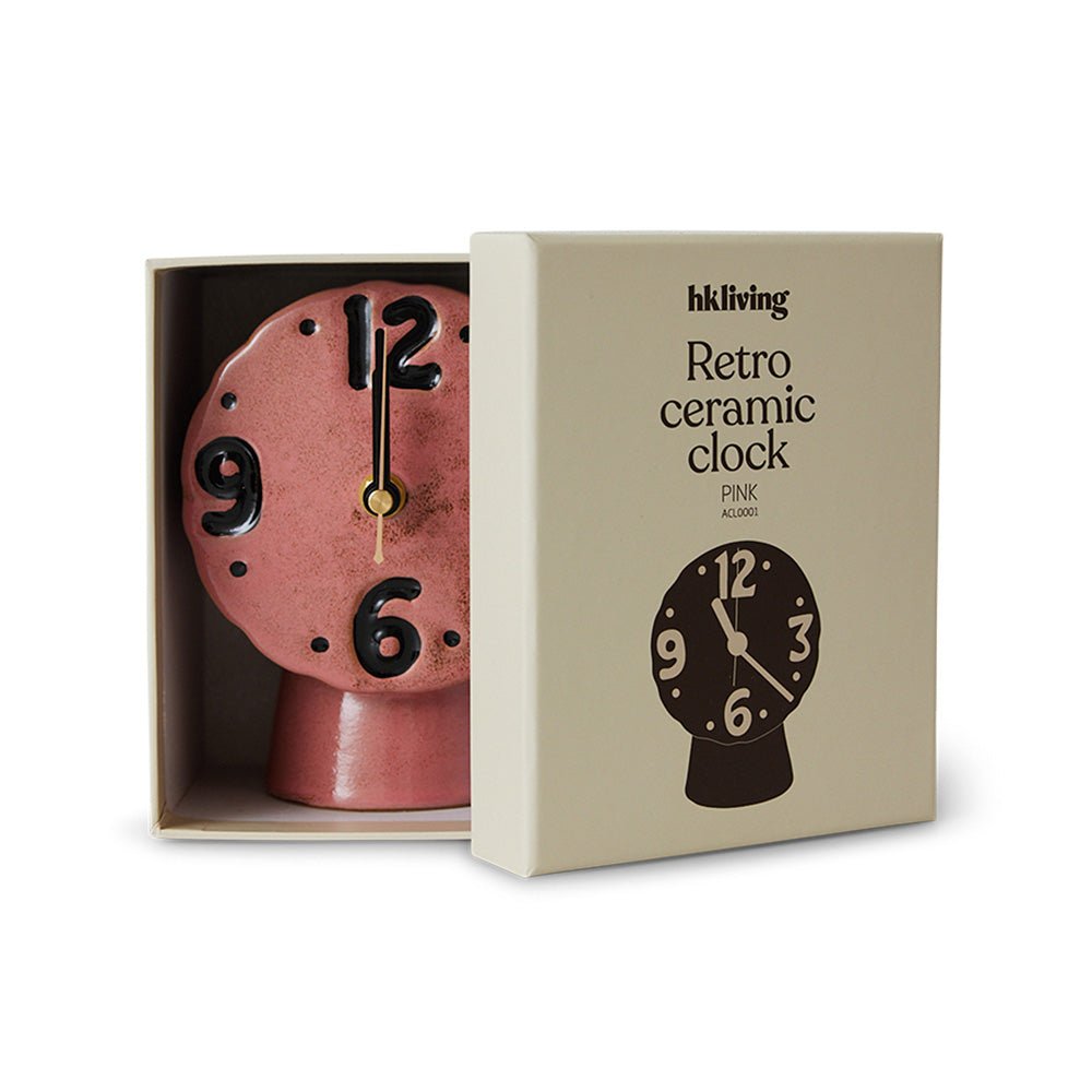 Reloj de Cerámica Retro Rosa