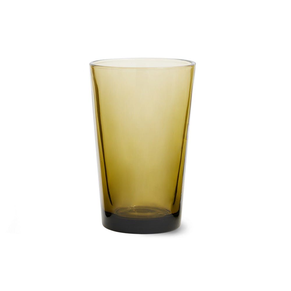 Vasos de té de cristal de los 70 Marrón lodo (juego de 4)
