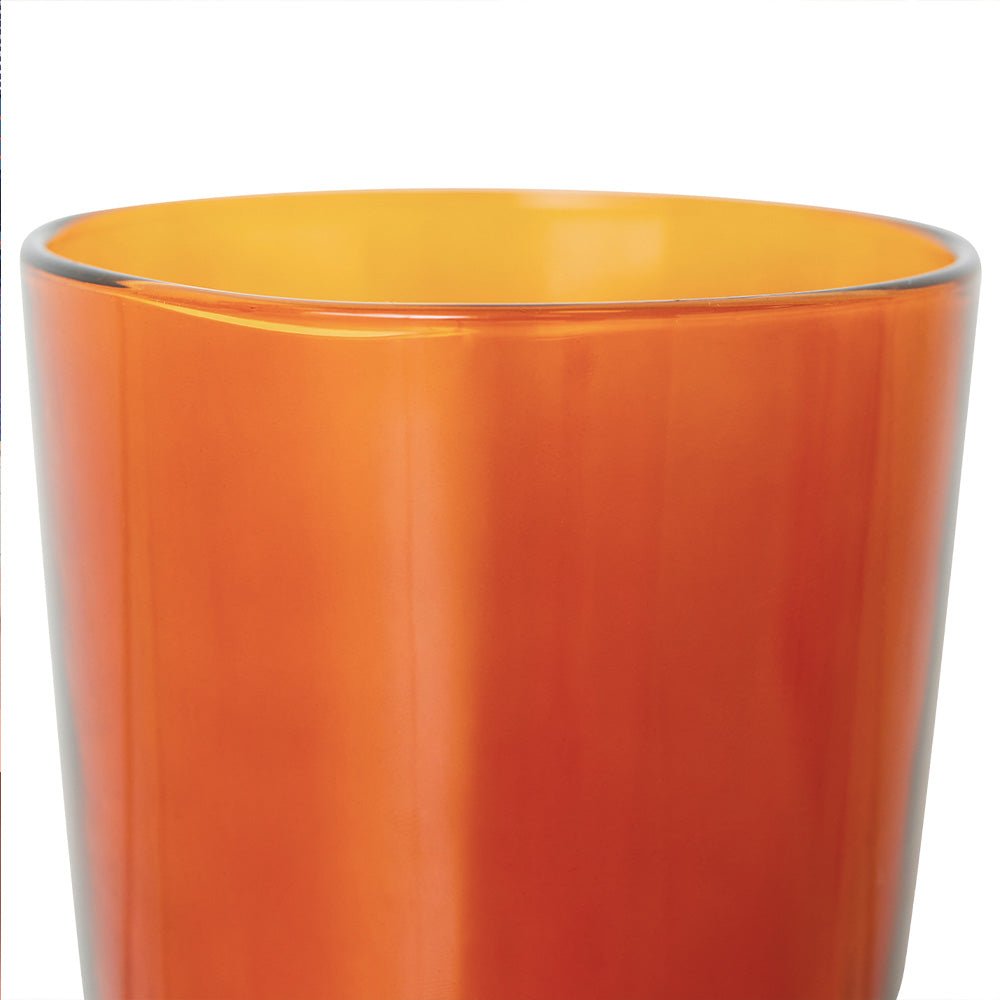 Vajilla de cristal de los 70: Vasos de té ámbar/marrón (juego de 4)