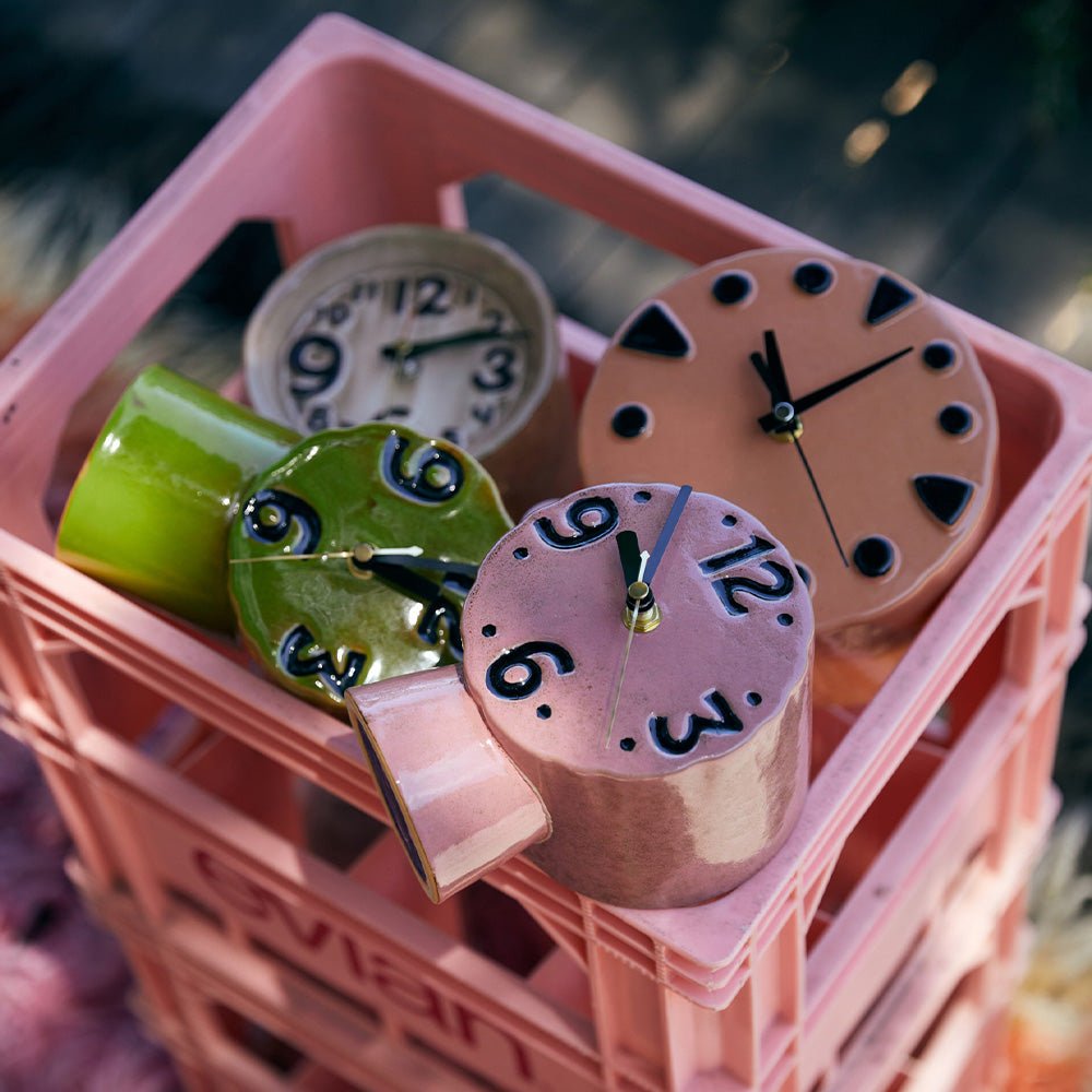 Reloj de Cerámica Retro Rosa