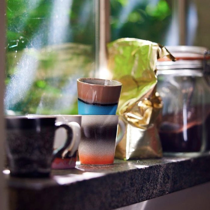 Tazas de espresso de cerámica de los 70 (juego de 4)
