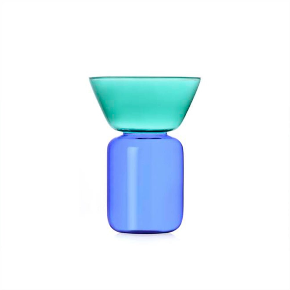 Jarrón Gelée Azul Claro Petróleo Pequeño
