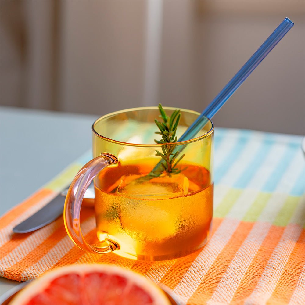 Tazas de vidrio Fred Rose Yellow (juego de 2)