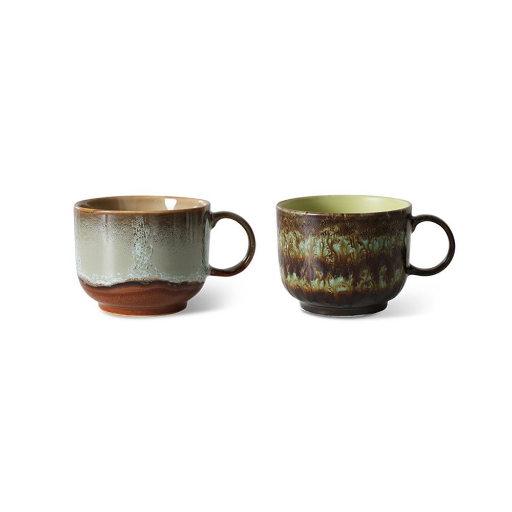 Cerámica de los 70: Tazas de Té - Odisea (set de 2)