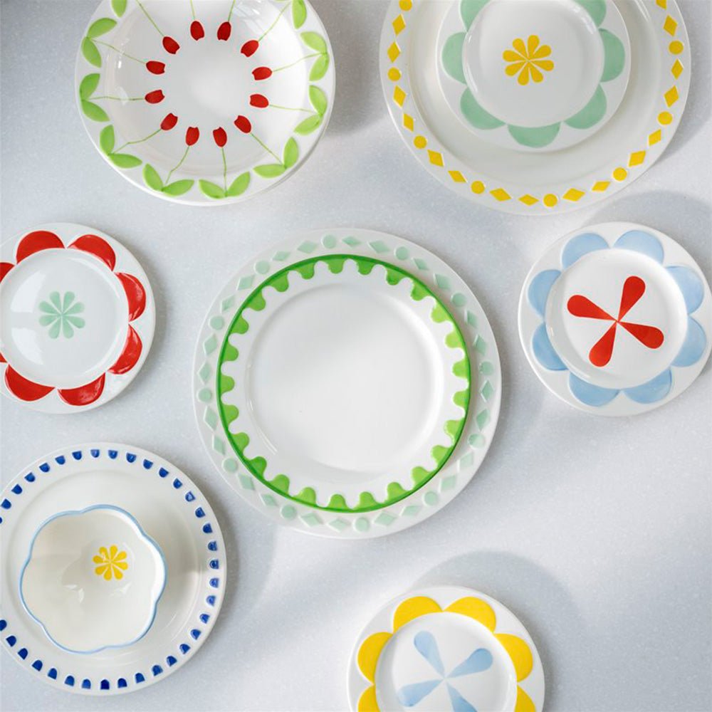 Plato Folk Mediano (juego de 4)