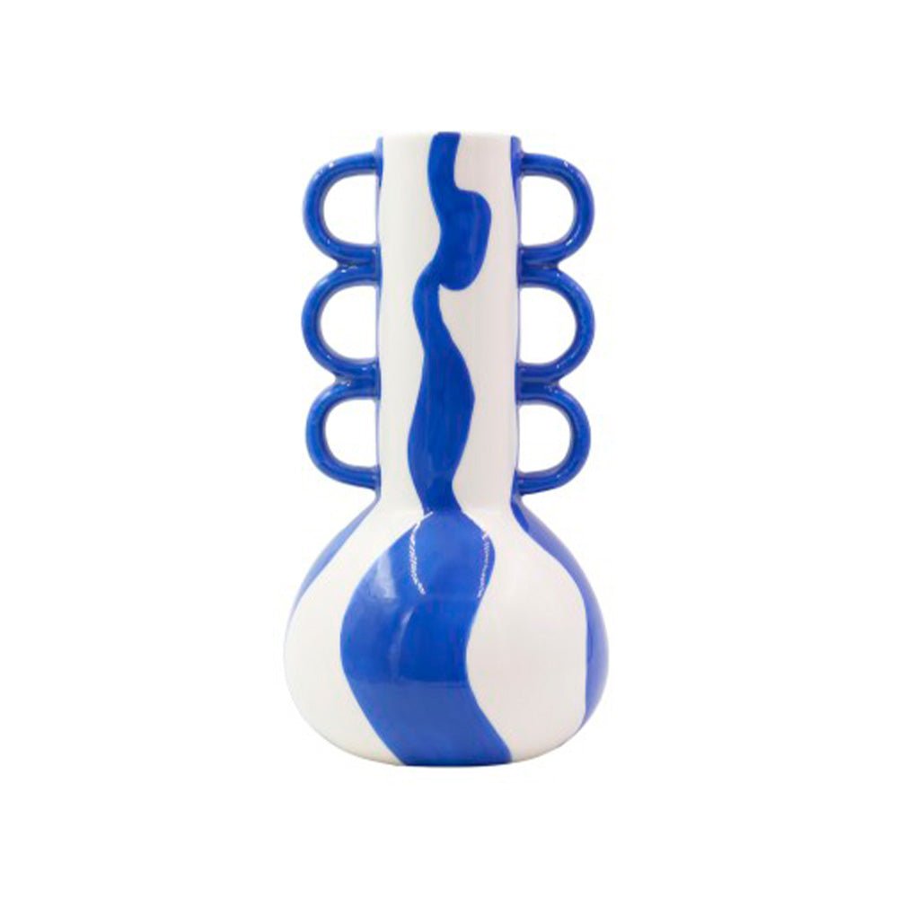 Jarrón Tomás atrevido y azul