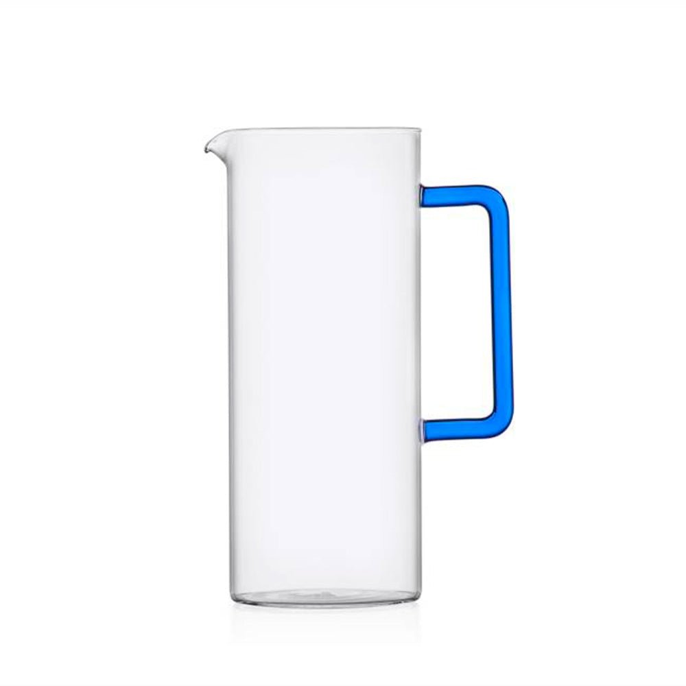 Jarra de tubo con asa azul