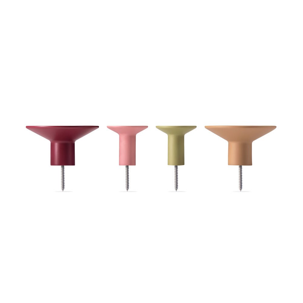 Juego de Colgadores de Pared Fucsia (4 piezas)
